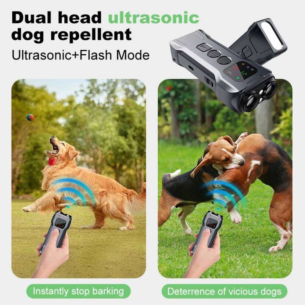 Ultrasonic Dog Bark Preventive Device Pet Training Tool Stops Unwanted Behavior Long ranges Control for Home or Outdoors