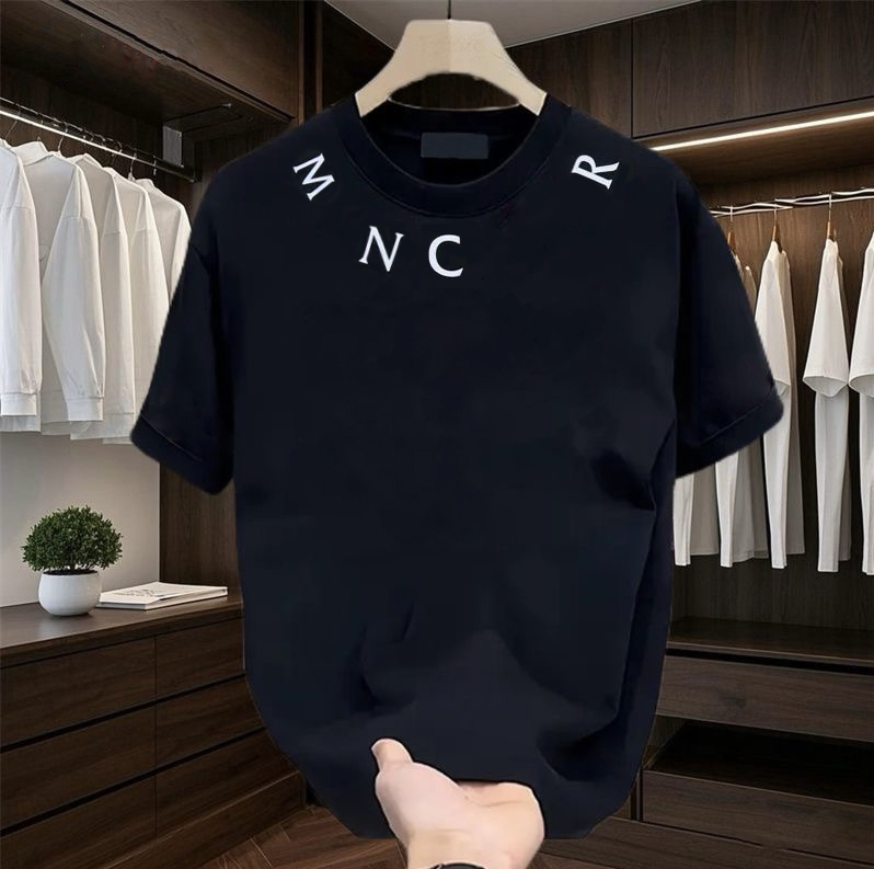 Summer brand new high-quality clothing 100% pure cotton casual men's and women's printed letter short-sleeved round-neck fashionable T-shirts