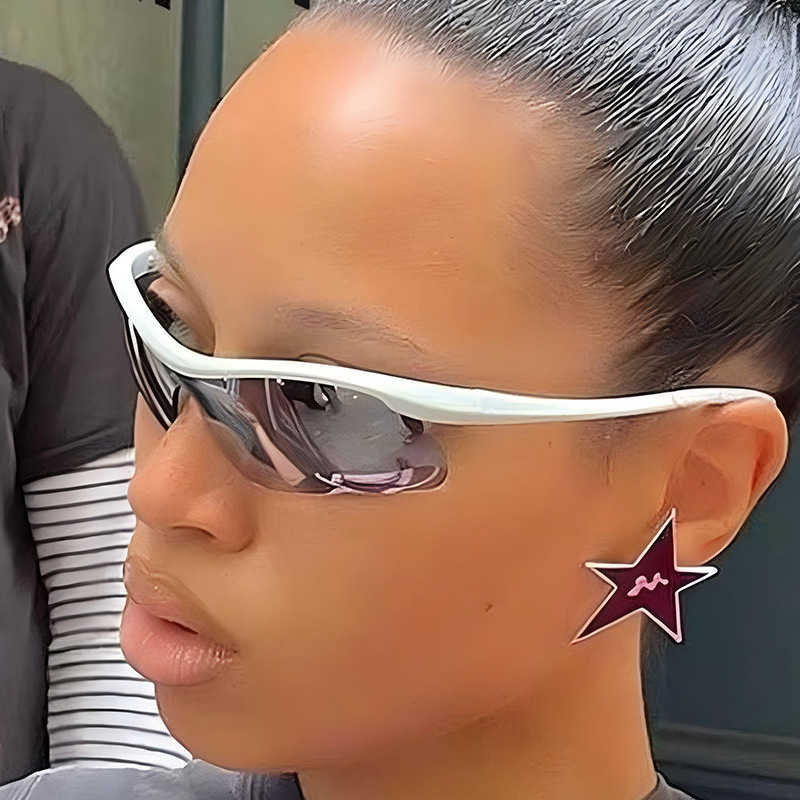 Outdoor Sports Mountaineering Skiing Sunglasses Onepiece Silver Goggles Windproof Sunglasses Cool Running for Men and Women the Mountains H251015