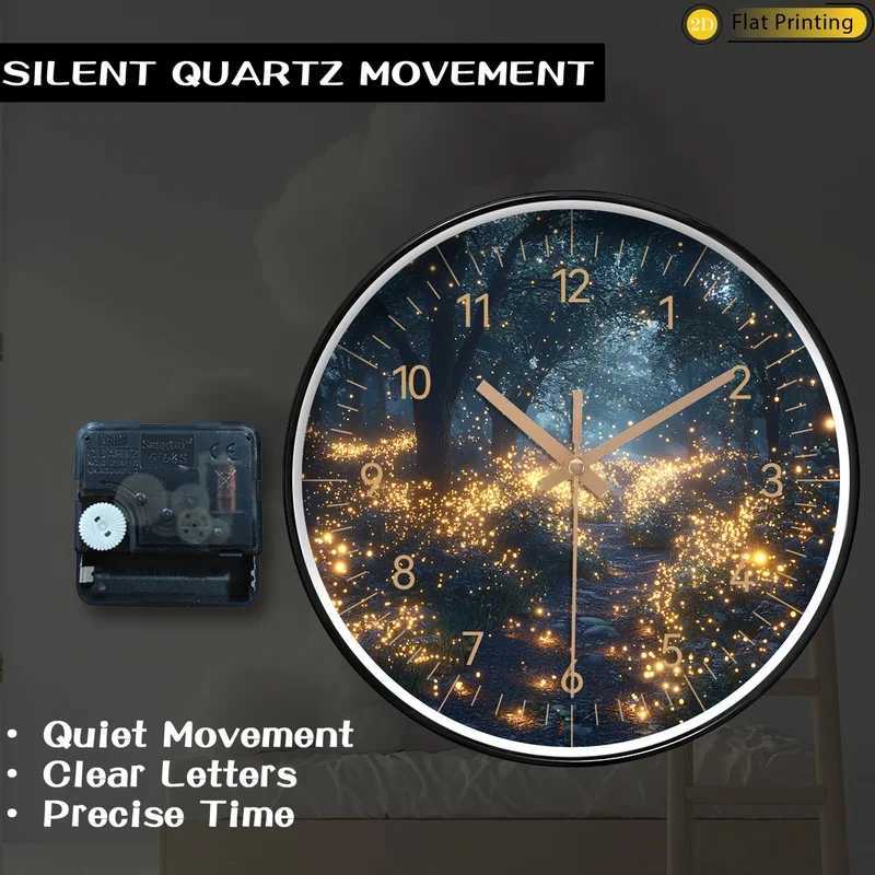 1pc Stylish Forest with glowing lights Plastic Wall Clock Exquisite choice for New Year Christmas presents C251015