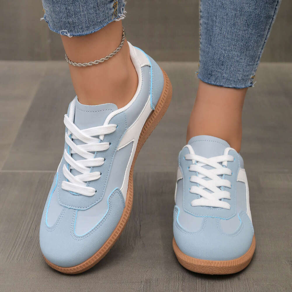 Plus Size 2025 Women's Flat Lightweight Soft Sole Sports Casual Training Shoes Shallow Mouth Sneakers b0