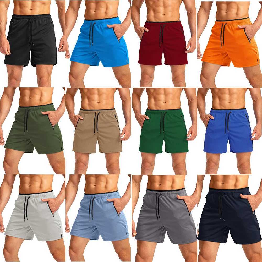 Mens Running Sports Shorts Gym Shorts For Men Fitness Eleven Solid Color Combinations Beach Short Pant Sweatpants Casual ShortsT251015