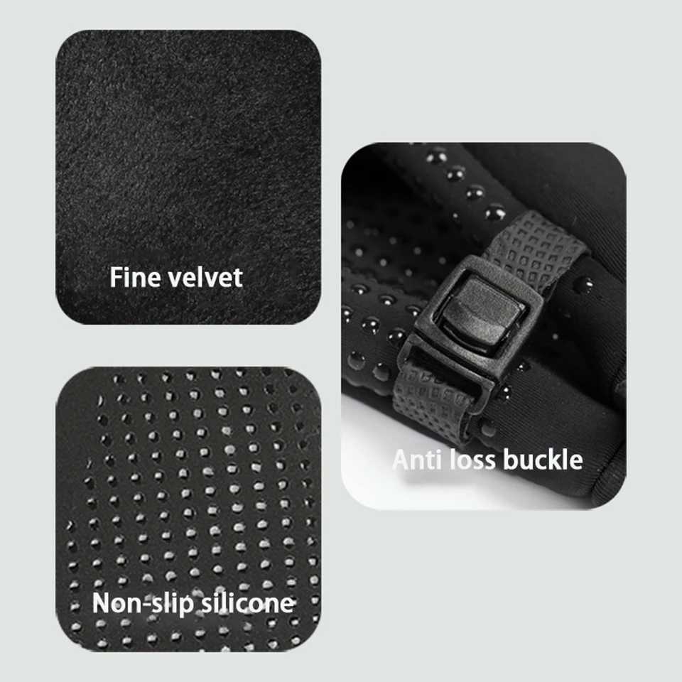 Bicycle Outdoor Gloves Mens Black Winter Touch Screen Compatible Anti Slip Warm Thick Gloves Outdoor Running Gloves Equipment C251015