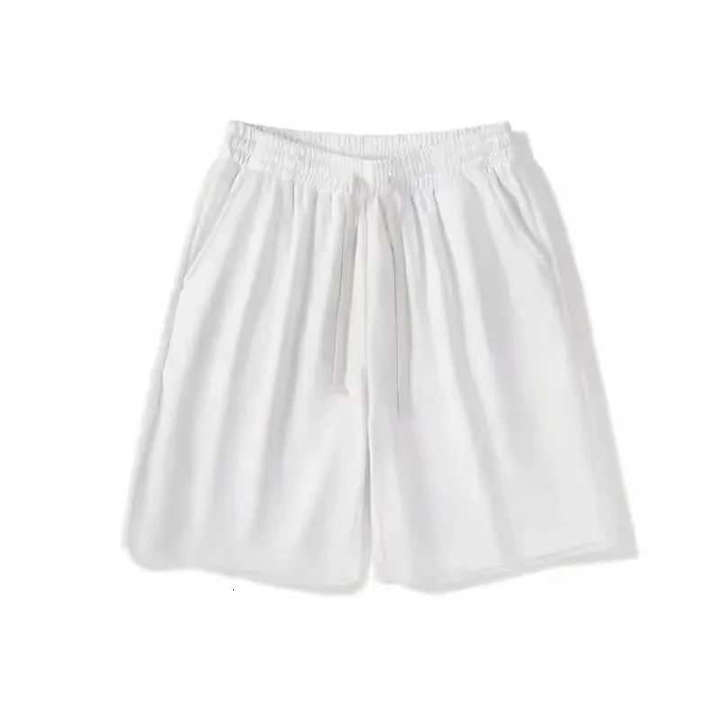 Mens and womens solid color loose sports cotton shorts are suitable for all seasons of casual running sweatpantsT251015