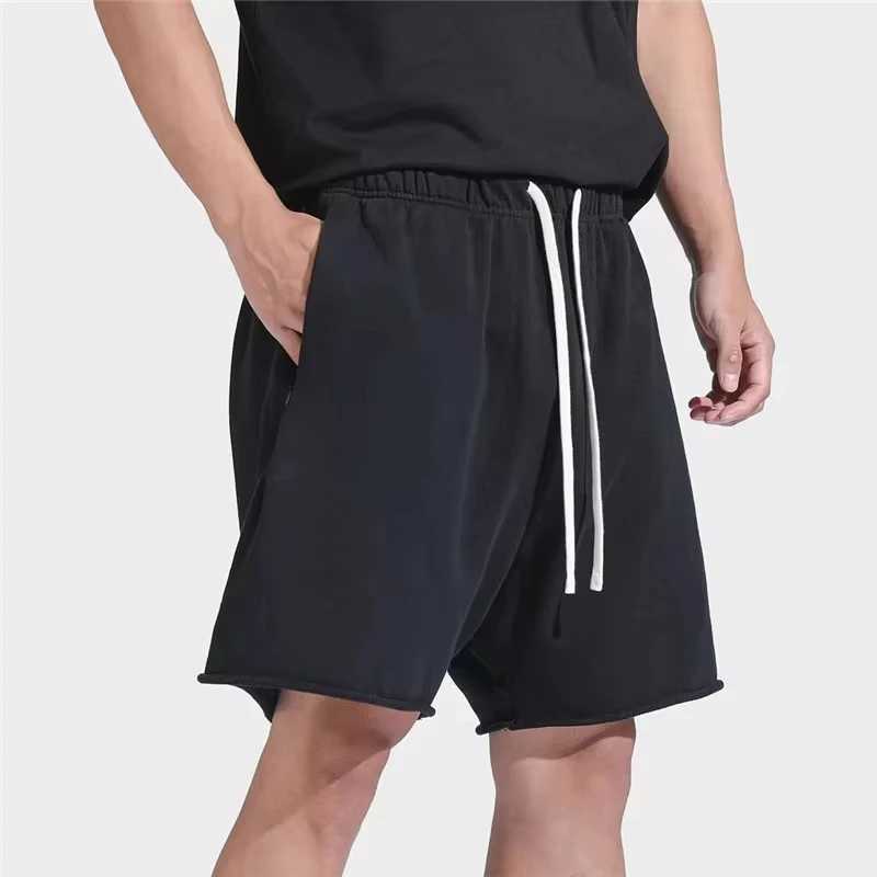 New pure cotton solid color sports mens summer fashion breathable casual running basket streetwear shorts men shortsT251015