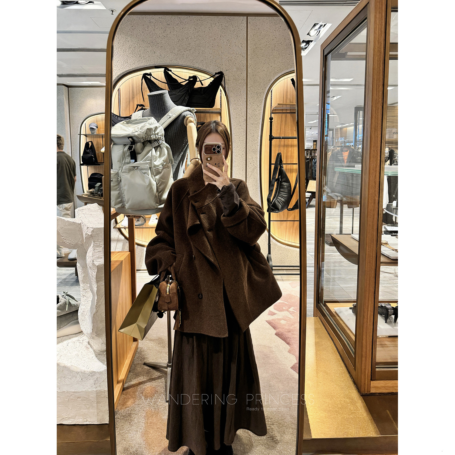 2025 Autumn/Winter New Women's High end Double sided Cashmere Coat Short Autumn/Winter Designer design Jacket Winter New Loose Lace Small Luxury 