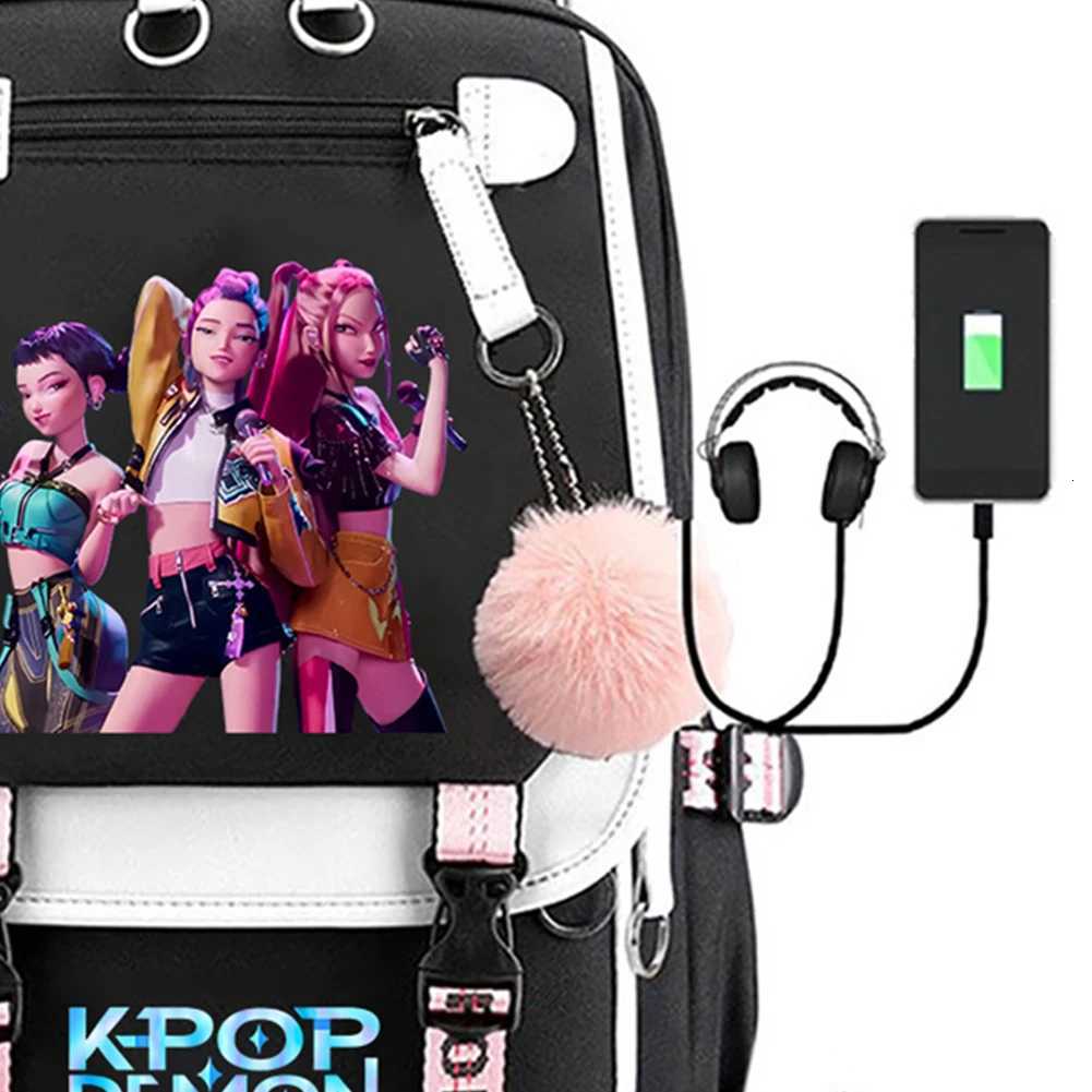 For KPop Demon Hunters Backpack Teenagers Daily Backpack 2025 Hot Movie Huntrix Demon Hunters School Bag for Students Girls BoysW251015