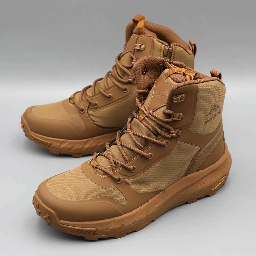 Fashion waterproof hiking shoes Outdoor hightop tactical military boots Antislip mens sneakers Walking shoes Mens Wome Y251015