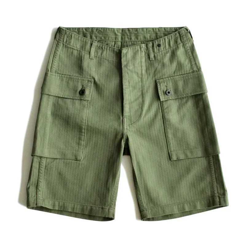SauceZhan USMC P44 US ARMY HBT Shorts VINTAGE Casual Shorts American Retro Military Shorts Overalls Mens Shorts Baker PantsT251015