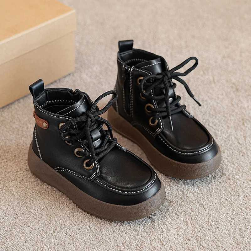 Chic High quality PU Leather Boys Sneaker Boots Yellow Black Rivet Motorcycle Boot New Arrival Platform Ankle Boots Shoes I09029T251015