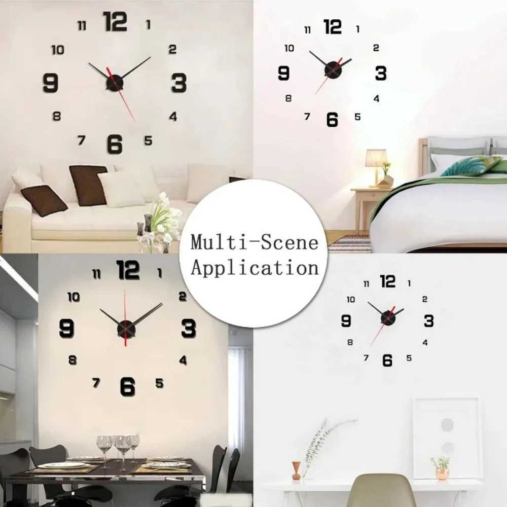 DIY Clock Frameless DIY Decoration for Bedroom Home Office Silent Clock Modern Creativity Wall Art Clock Room Ornaments C251015
