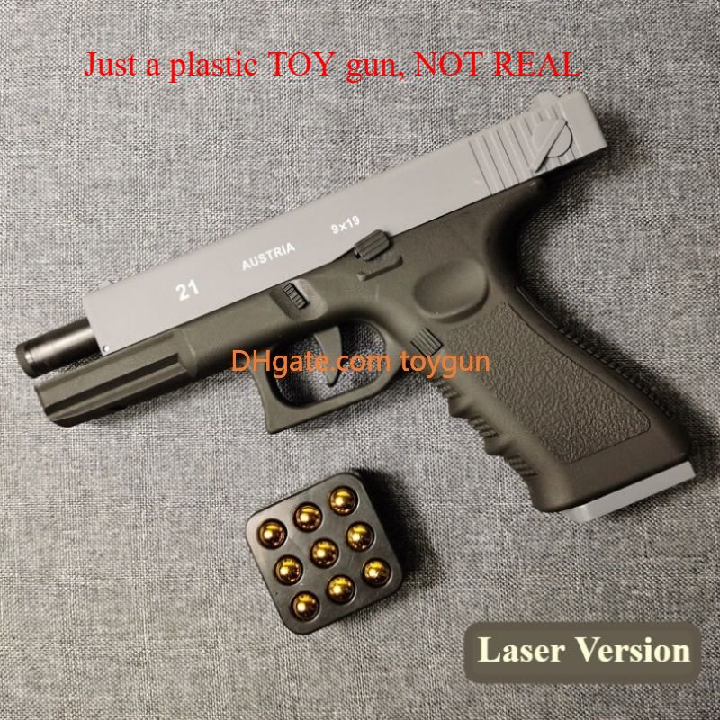 G21 Colt Pistol Automatic Shell Ejection Pistol Laser Version Look Real Moive Prop Toy Gun For Adults Kids Outdoor Games Prop Interactive Birthday Gifts