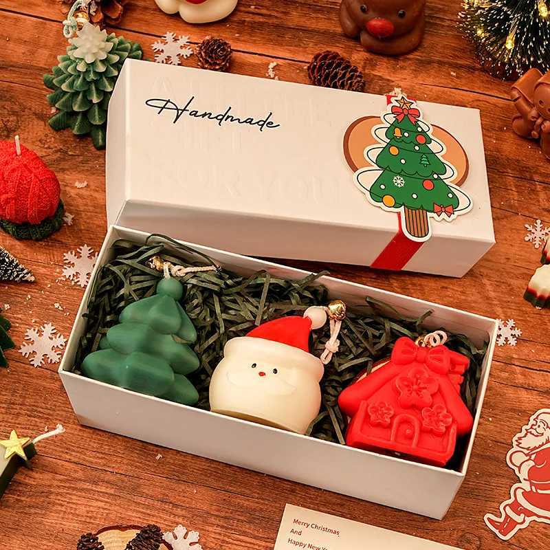 Christmas Scented Candles Threepiece Gift Box Gloves Elk Gingerbread Man Aromatherapy Girl Friends Creative Warm Christmas Gift C251015