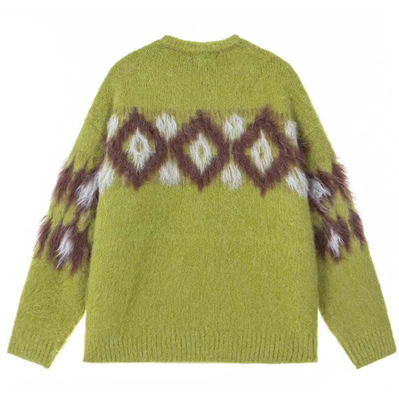 Couples Loose Knit Sweater Round Neck Oversize Casual Sheep Camel Texture Sweater Mens Street Harajuku Fashion Jumper Autumn J251015