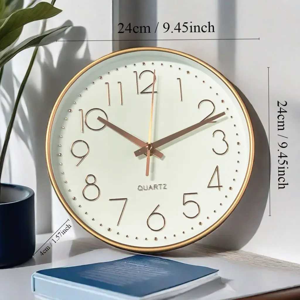 Easy To Read Digital Wall Clock Nonpunching Silent Nonticking Wall Clock for Kitchen Bedroom Childrens Study Bathroom C251015