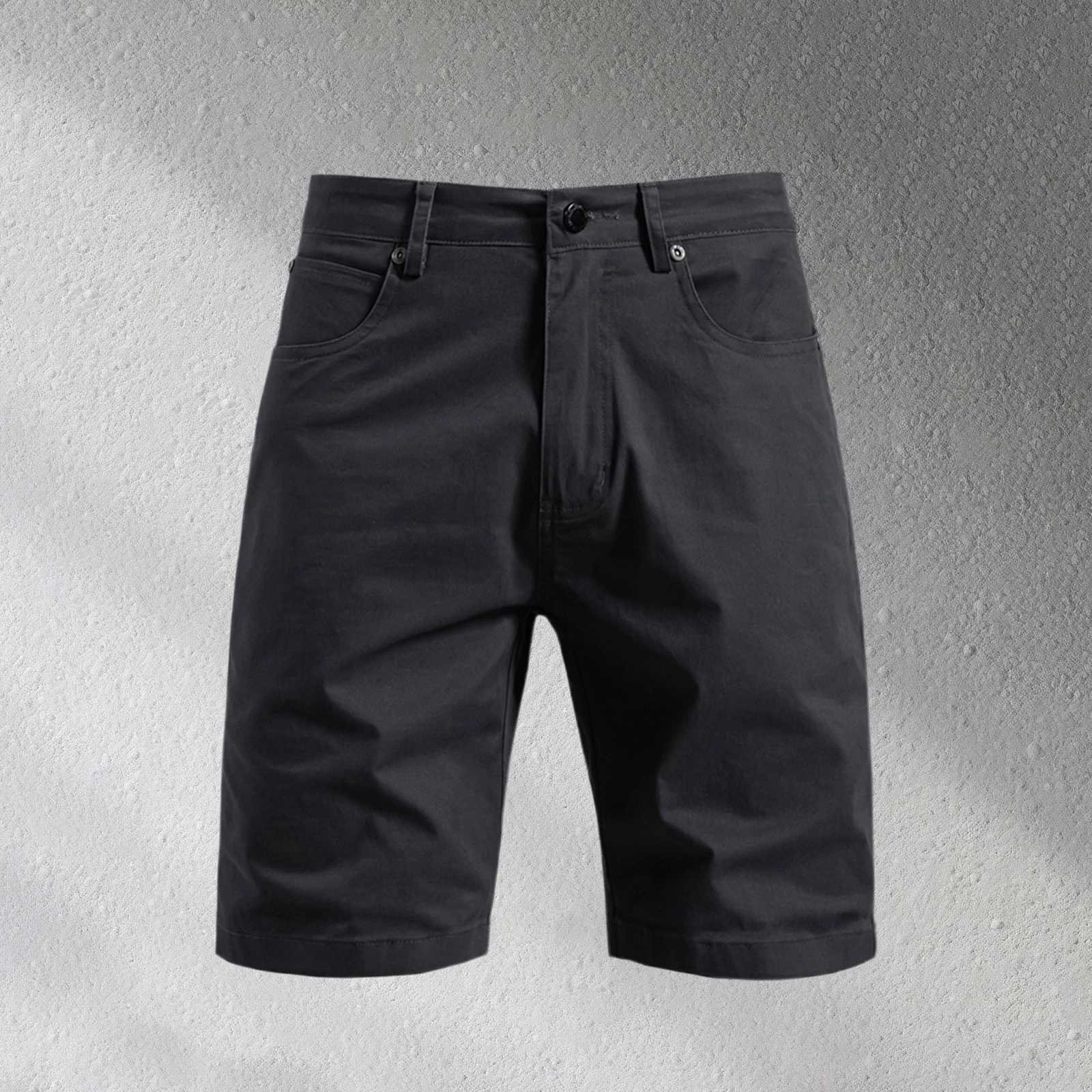 Mens Casual Shorts with Pockets Straight Fit Stylish Solid Above the Knee Shorts for SummerT251015