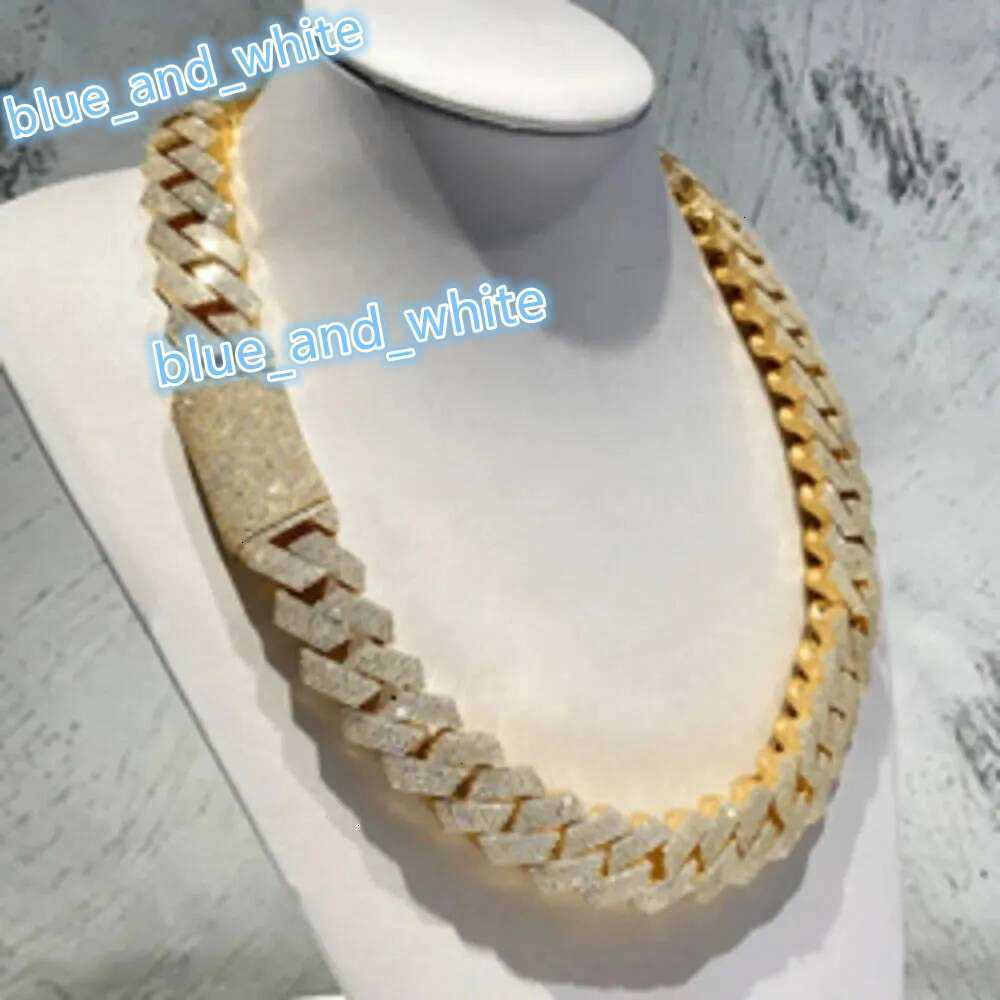 Pendant Necklaces Men Pendant Custom Hip Hop Necklace Jewelry Vvs Sterg Sier Def 20mm Dia Moissanite 14k Rose Plated Cuban k Chain