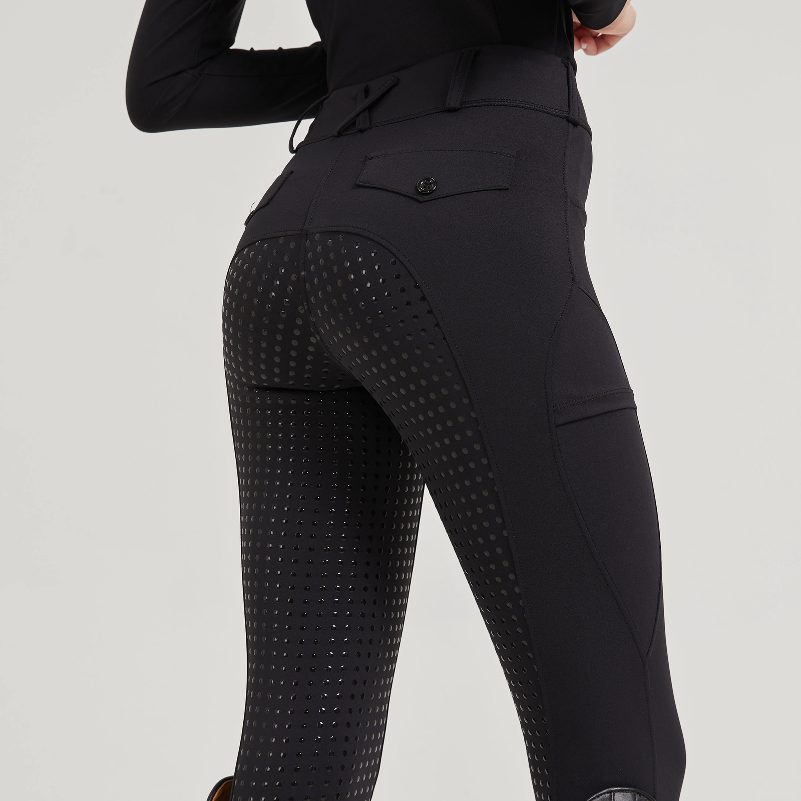 Professional equestrian pants full silicone quickdry elastic tight equestrian sports pants antislip riding pants thick wearre 251014