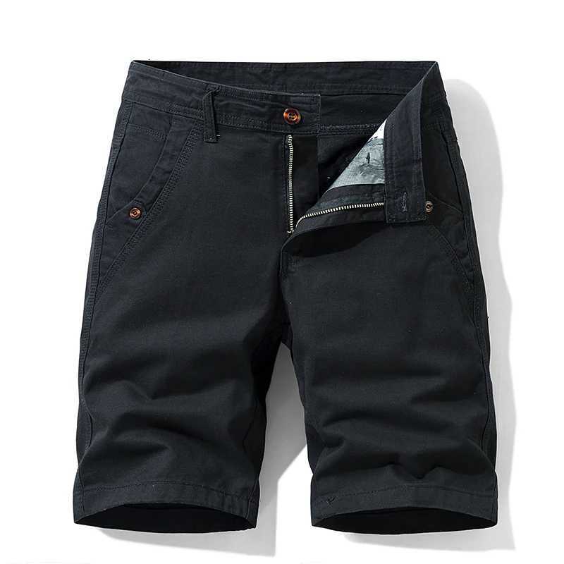 Summer thin multi pocket pure cotton workwear shorts mens oversized loose straight leg five point casual over knee beach shortsT251015