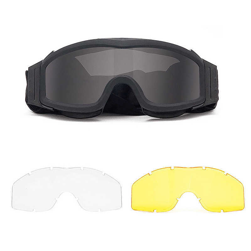 Motorcycle Offroad Goggles Riding Sports Military Fan Mask Tactical Bulletproof Windproof Goggles H251015