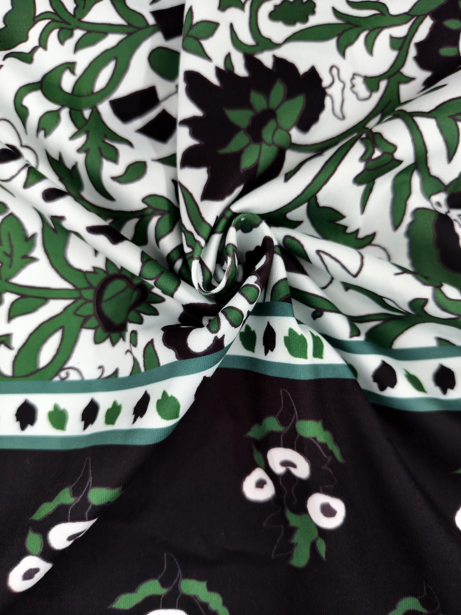 Elegant Womens Mid-Length Dress with Full Print Design for Fall/Winter - Ethnic & Vintage Style-CF43583