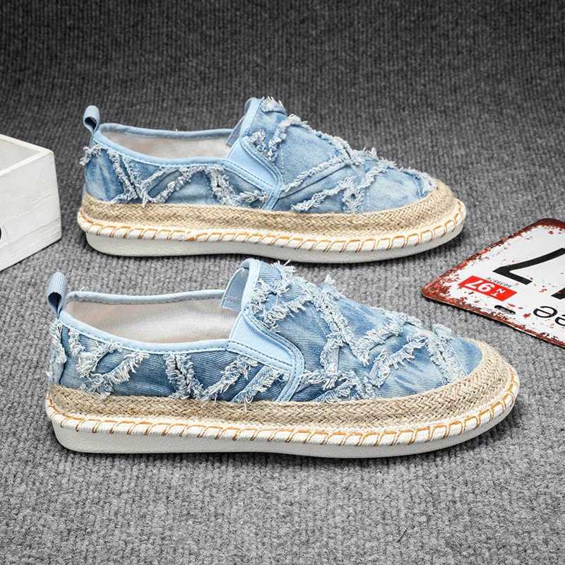 Summer Linen Loafers Men Classic Slip On Causal Shoes Men Espadrilles Canvas Flats Shoes Men Breathable Driving Footwear Male Z251013