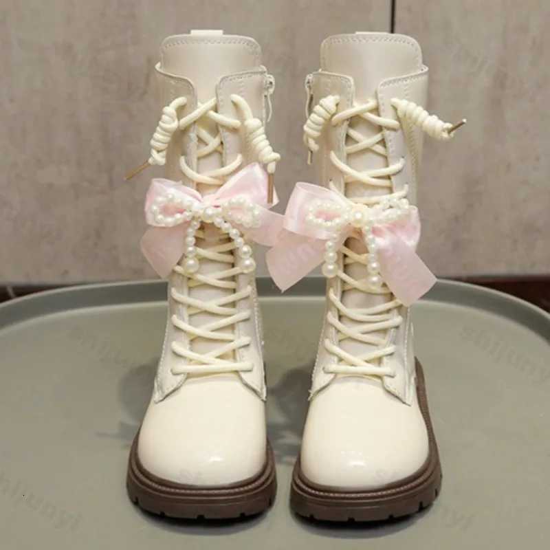 Autumn Children Knee Length Boots New 2025 British Girls Princess Boots Kids Zipper Comfortable Non Slip Bowknot Long BootsT251015