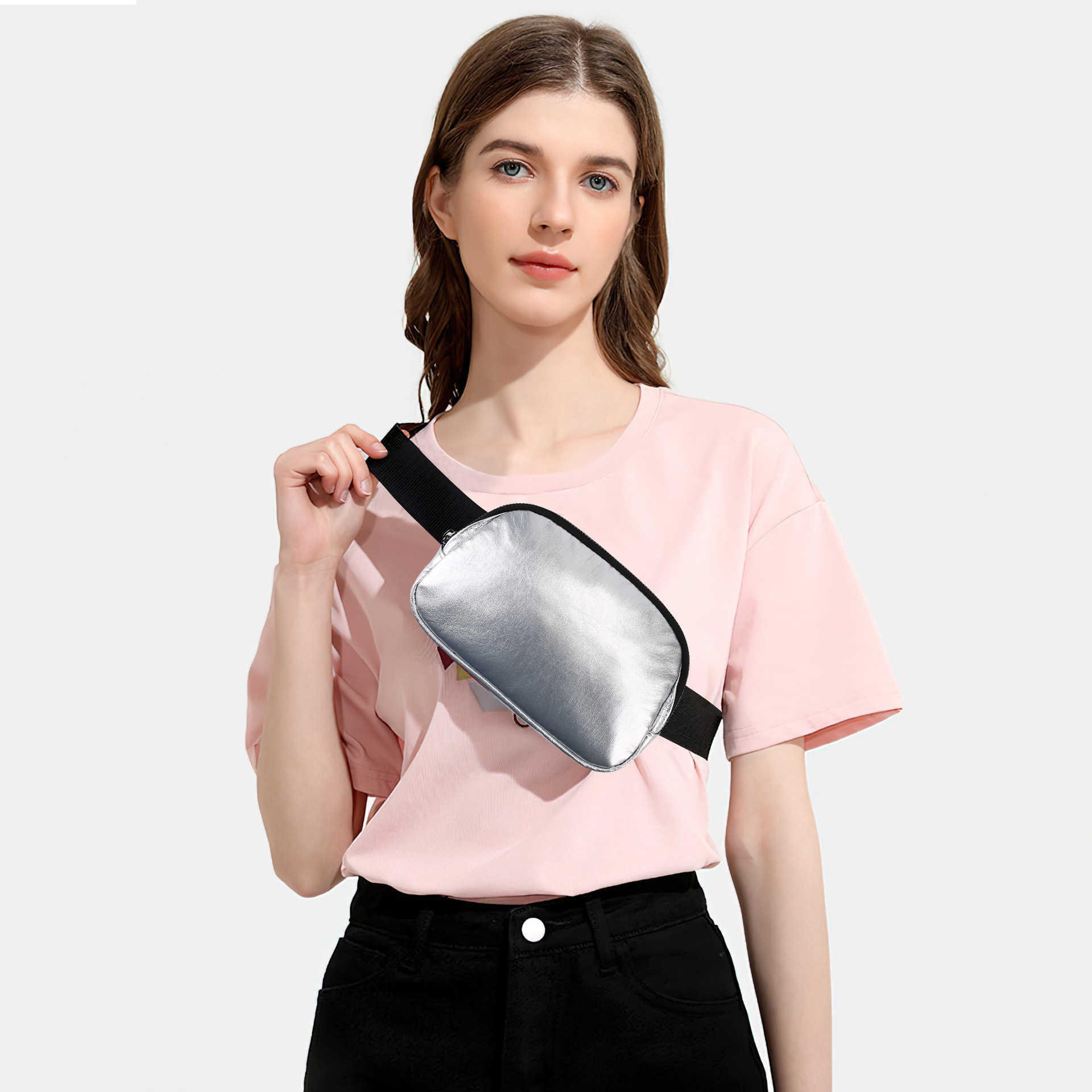 Same Style Bag Waist Wrap Leather Waterproof Chest Bag Outdoor Sports Running Waist Bag Crossbody Waist Bag for Men and Women H251015