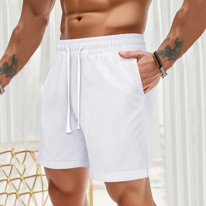 New Mens Cotton Linen Shorts Pants Male Summer Breathable Solid Color Linen Trousers Fitness Streetwear S3XLT251015
