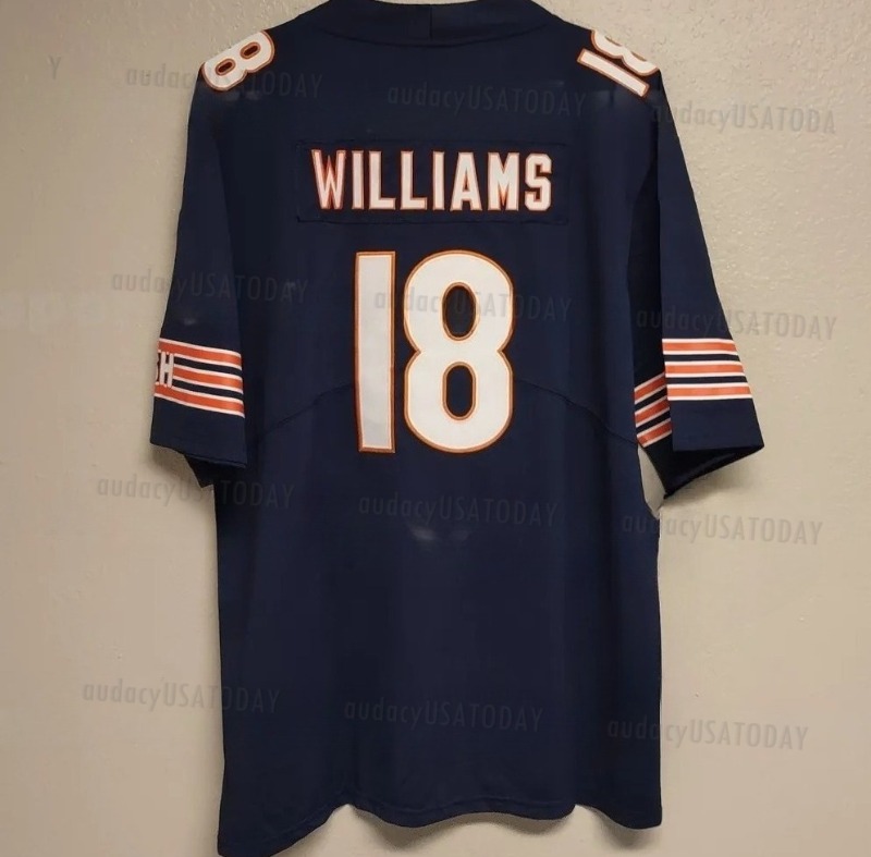 18 Caleb Williams D.J.Moore 15 Rome Odunze Cole Kmet Jaylon Johnson Walter Payton Brian Urlache Support Customized Football Jerseys Custom Any Number Name