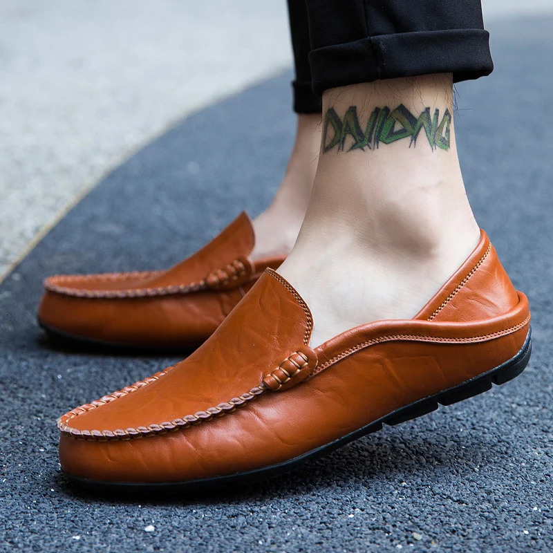 Men Shoes Casual Genuine Leather Mens Loafers Moccasins Slip on Boat Shoes High Quality Chaussure Homme Plus Size 3747 251013