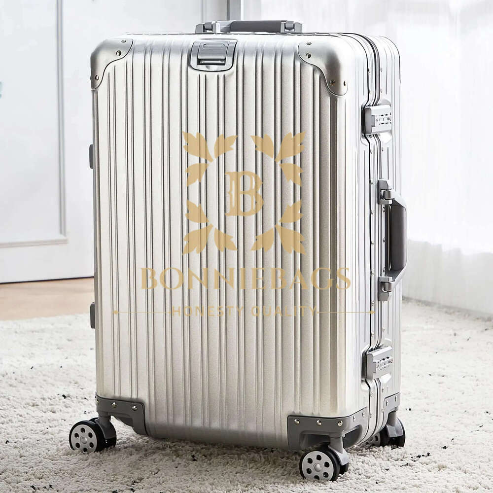 Aluminum 100% 20 24 28 Inch Check in L Travel Suitcase Spinner Cabin Rolling Lage Trolley Case with Wheels 100%