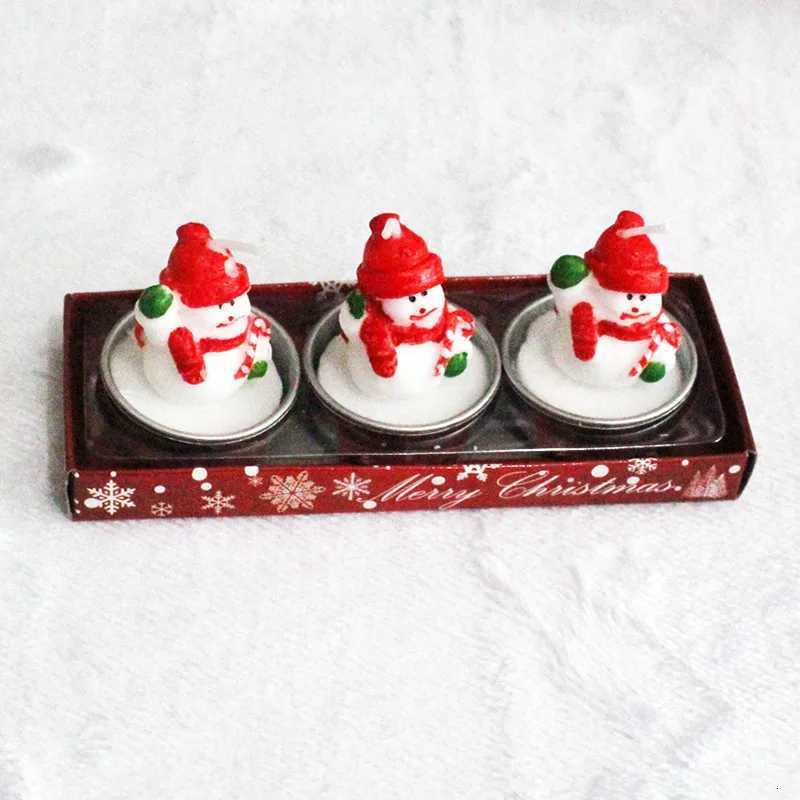 Christmas Gift Christmas Snowman Cartoon Model Candle New Holiday Atmosphere Decoration Craft Gift Candle Painting Decoration C251015