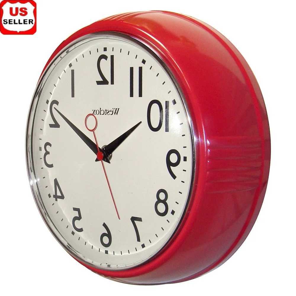 Retro 1950s Wall Clock Analog Quartz Timeless ic Perfect Kitchen Living Room Accurate Timekeeping Easy to Install Convex C251015