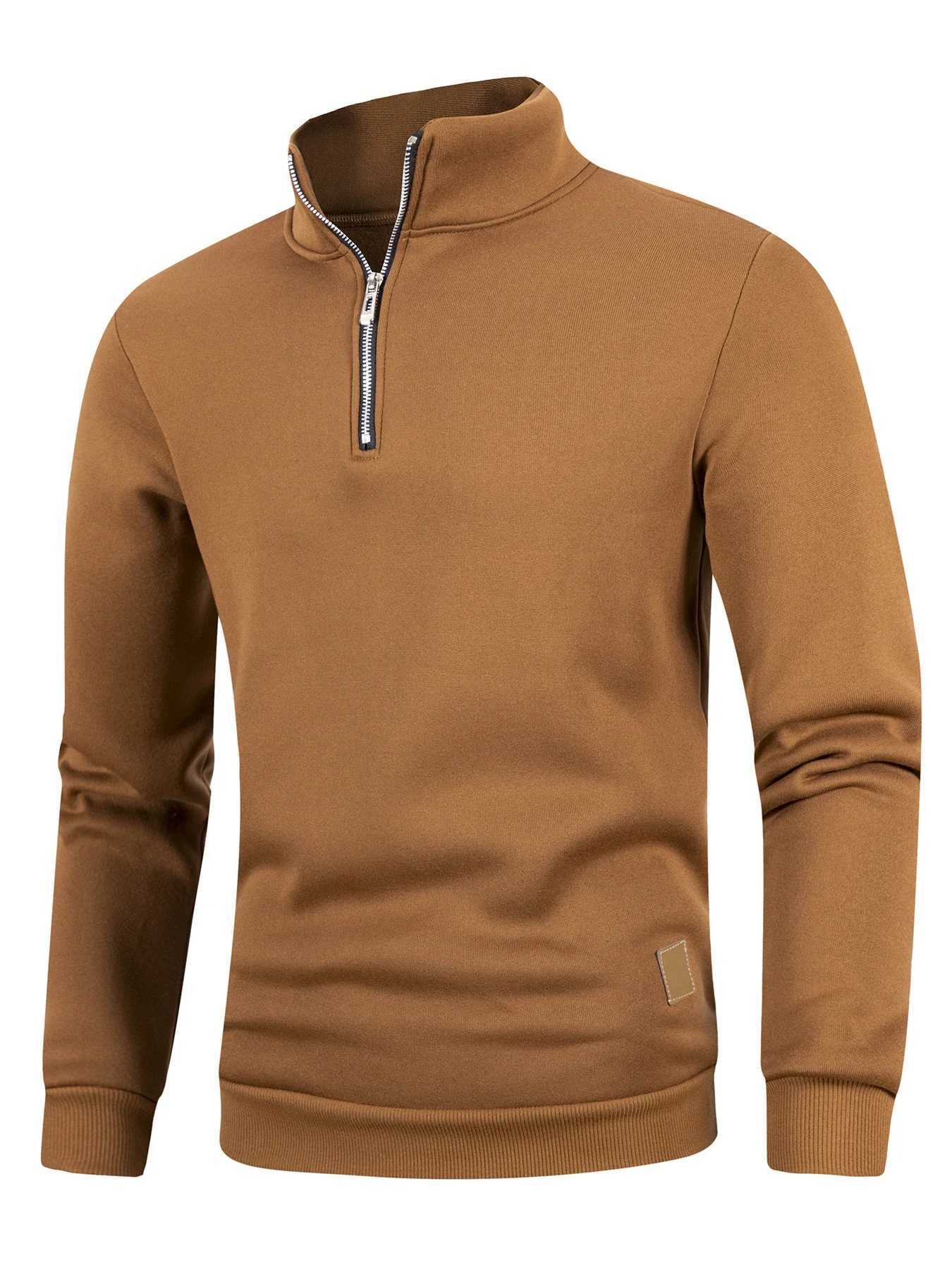 Mens Quarter Zip Up Long SleeveSlim Fit Lightweight Mock Neck Pullover Casual Sweaters Half Turtleneck Cozy Outdoor Streetwear J251015