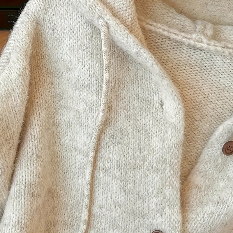 Women's Oversized Hooded Knitted Cardigan - Cozy Soft Lazy Elegant Sweater Coat for Fall & Winter