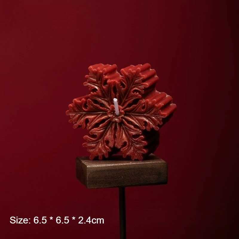 Low Temperature Wax Christmas Three Dimensional Snowflake Aromatherapy Candle Decoration Props Atmosphere Ornaments C251015