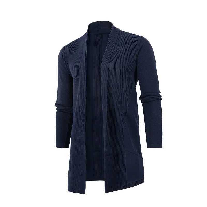 Cardigan pocket 2023 autumn and winter new cashmere padded warm casual mens knitted sweater coat J251015