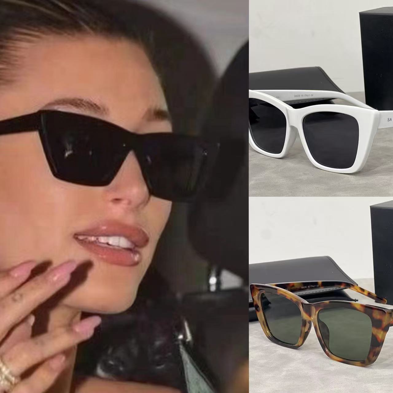luxury designer sunglasses Cat Eye Square Frame sunglasses for women classic Travel trend Beach shading UV protection polarized fashion glasses