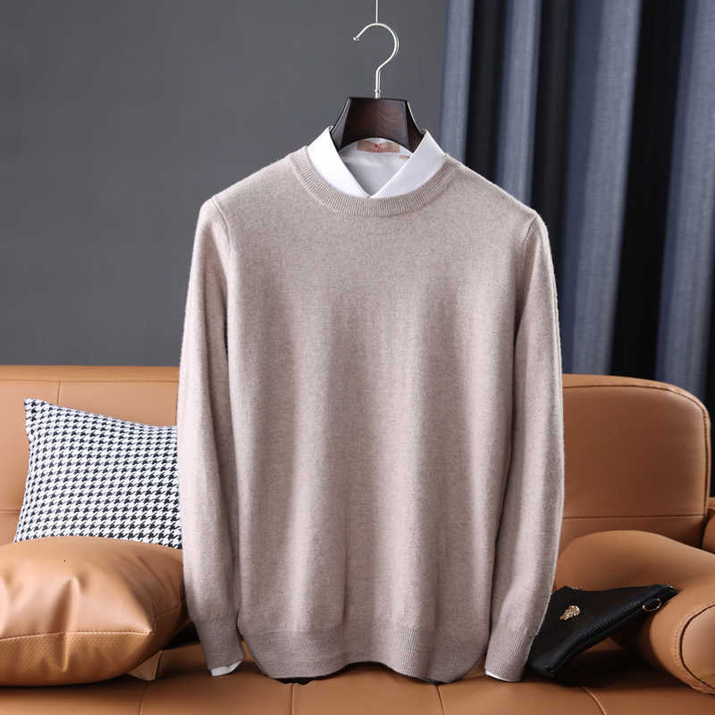 Mens Wool Sweater V-Neck Loose Pullover Fall Winter New Large Size Knitted Bottom Shirt Korean Business Casual Top M251015