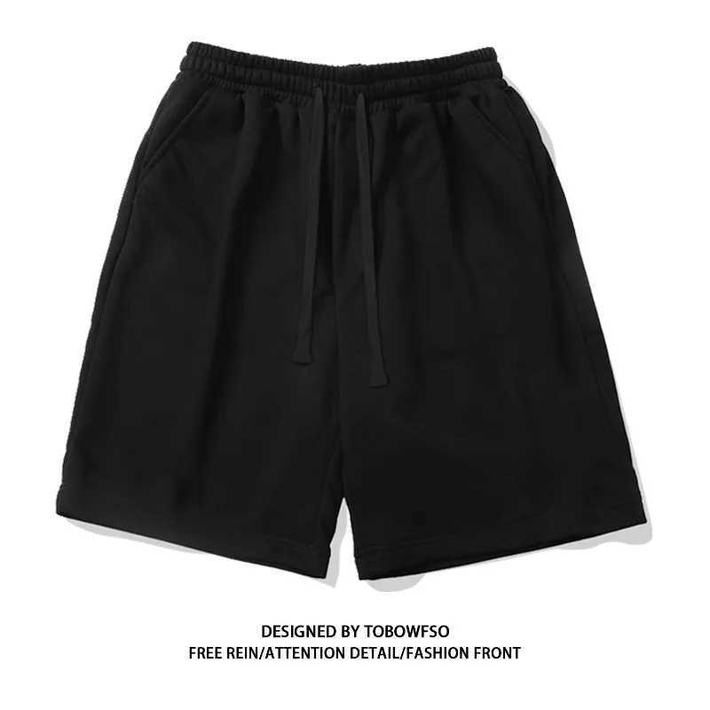 100 Cotton Simple High Street Shorts Mens and Womens Same Summer Loose Fivepoint Pants White Gray Sports Couple PantsT251015