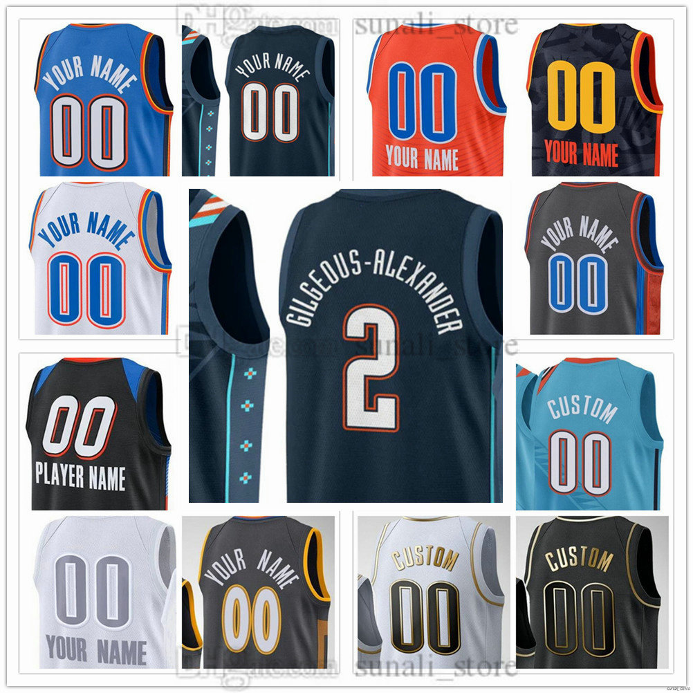 Men's XS-6XL Basketball Jersey Shai 2 Gilgeous-Alexander Jalen 8 Williams Chet 7 Holmgren Luguentz 5 Dort Isaiah 55 Hartenstein Isaiah 11 Joe Aaron 21 Wiggins Printed