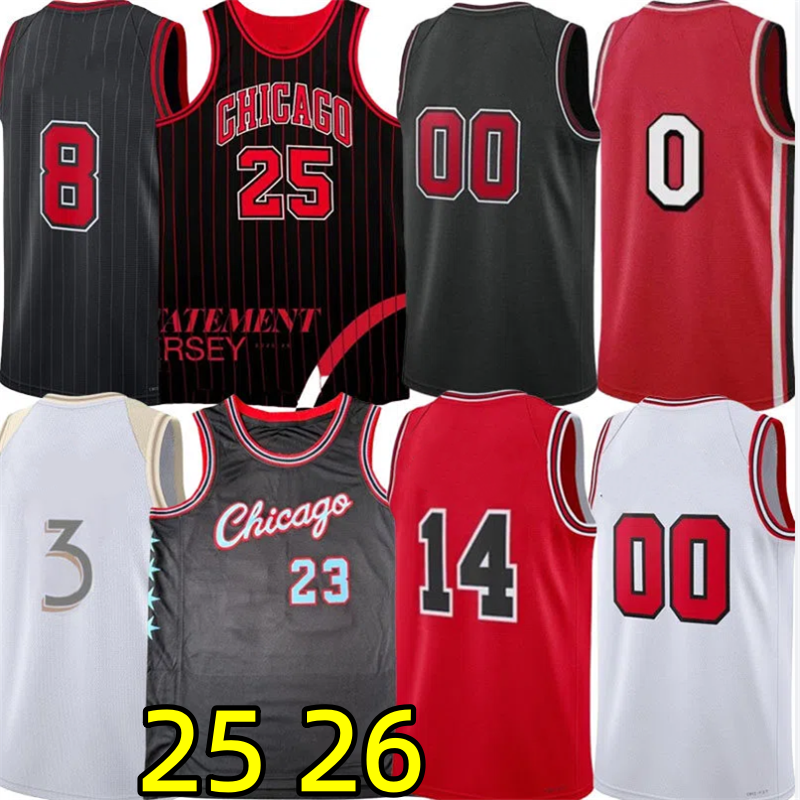 Custom Basketball Jerseys Coby White Josh Giddey Matas Buzelis Yuki Kawamura Nikola Vucevic Patrick Williams Ayo Dosunmu Zach Collins Isaac Okoro Rose City Jersey