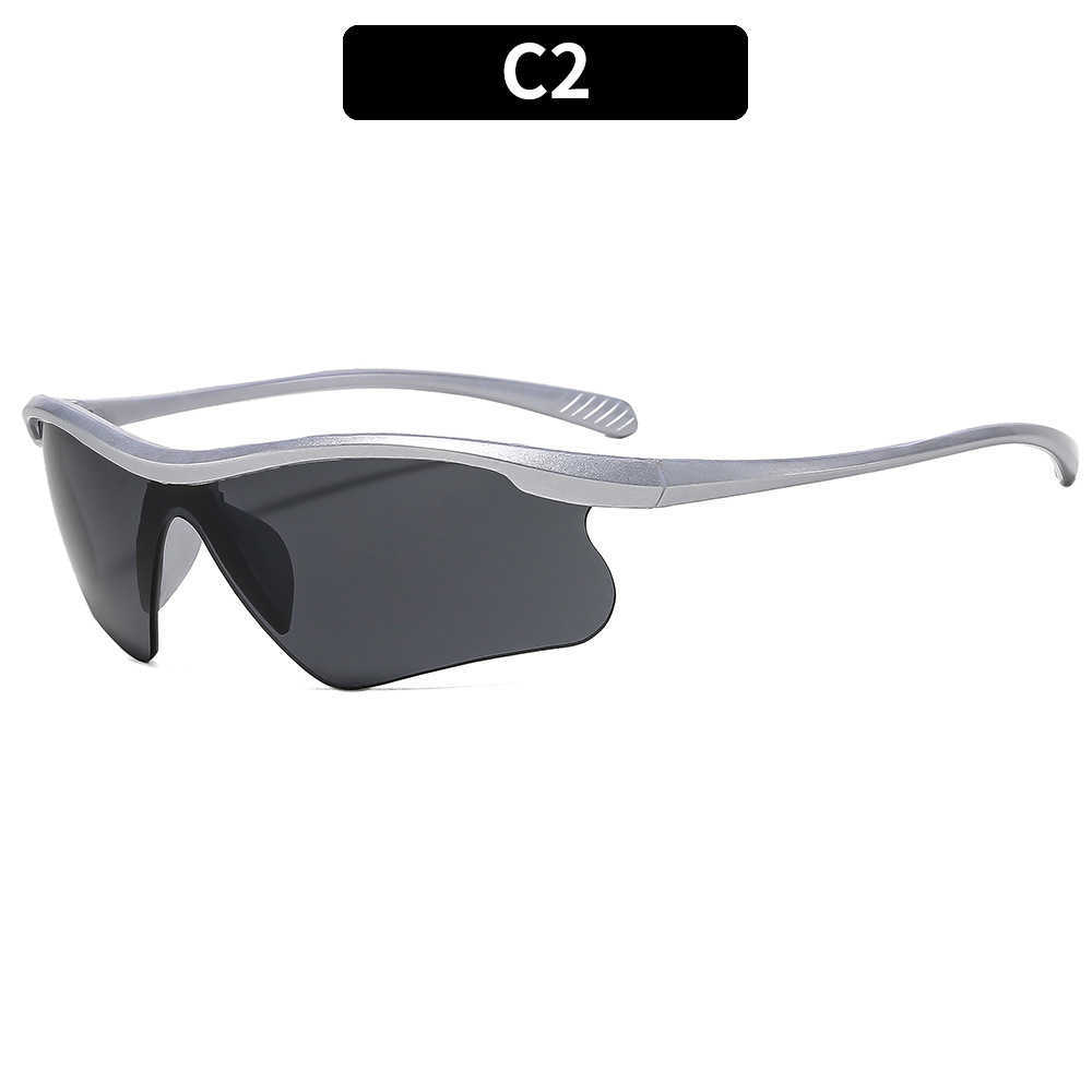 Outdoor Sports Mountaineering Skiing Sunglasses Onepiece Silver Goggles Windproof Sunglasses Cool Running for Men and Women the Mountains H251015