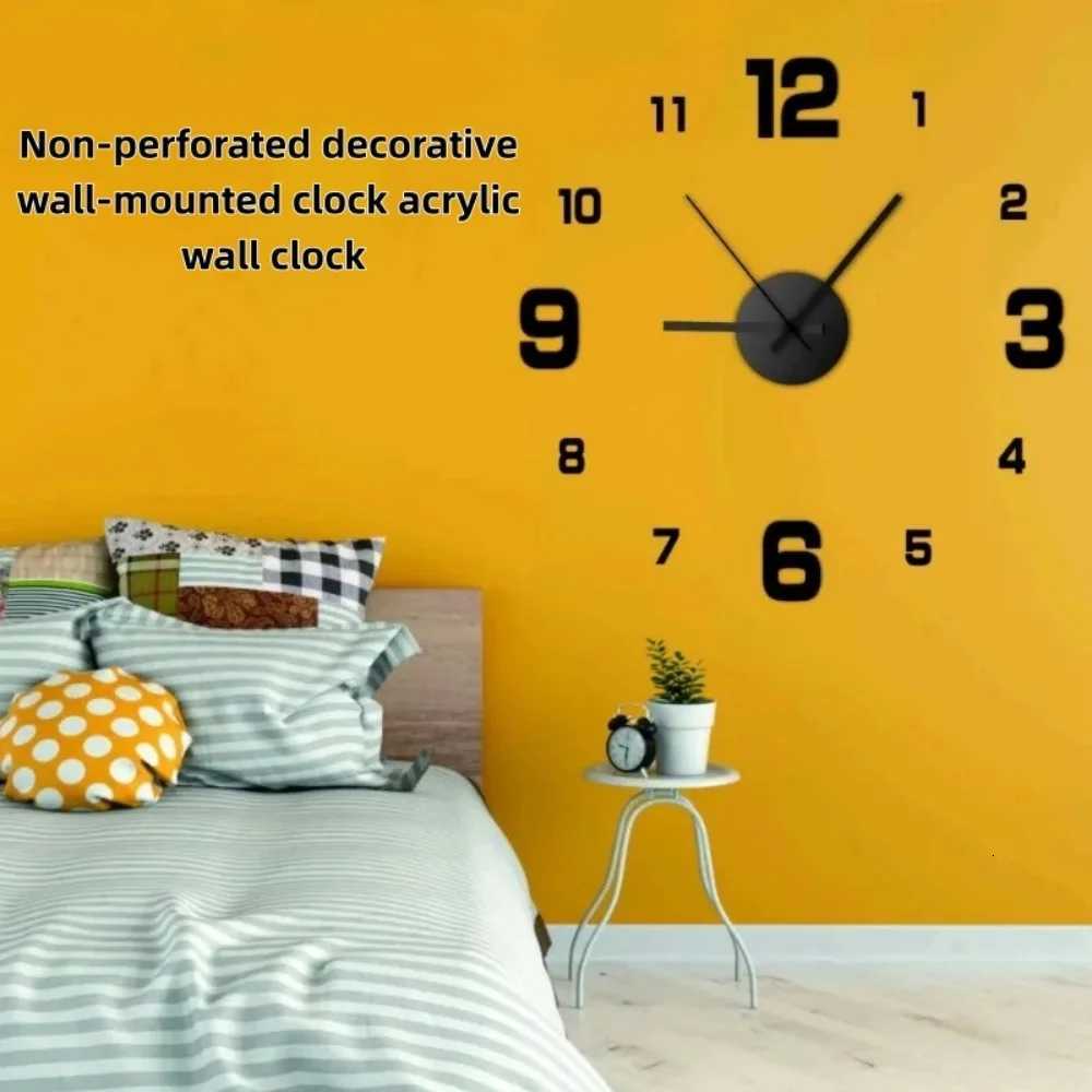 DIY Clock Frameless DIY Decoration for Bedroom Home Office Silent Clock Modern Creativity Wall Art Clock Room Ornaments C251015