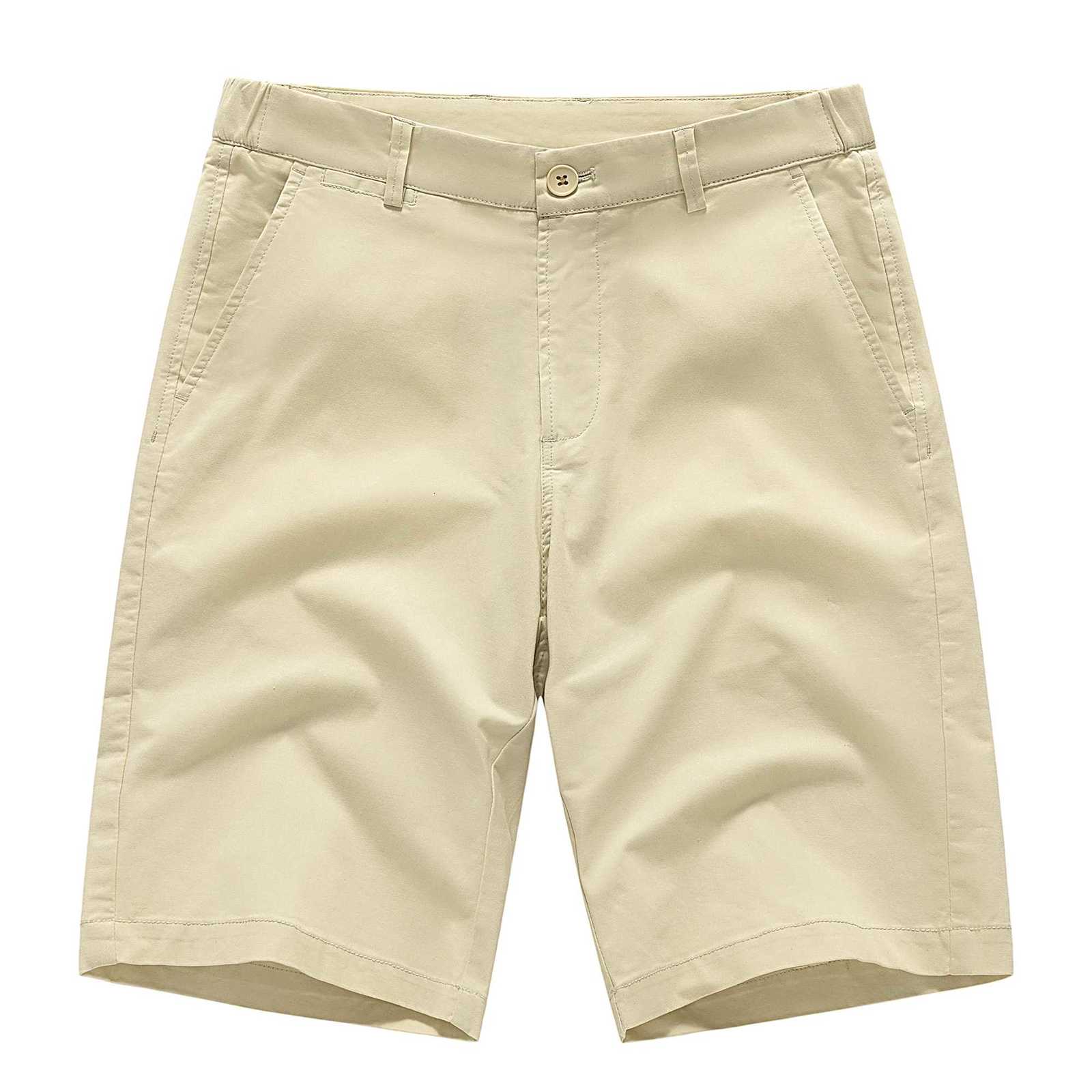 2025 New Mens Cotton Casual Shorts Summer Business Casual Knee Pants Classic Khaki Outdoor Casual Sports Beach PantsT251015