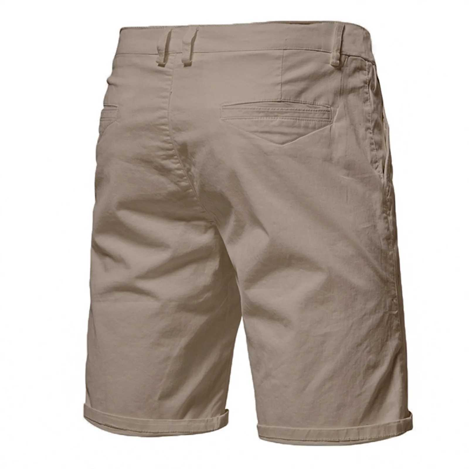 Mens Casual Shorts with Pockets Straight Fit Stylish Solid Above the Knee Shorts for SummerT251015