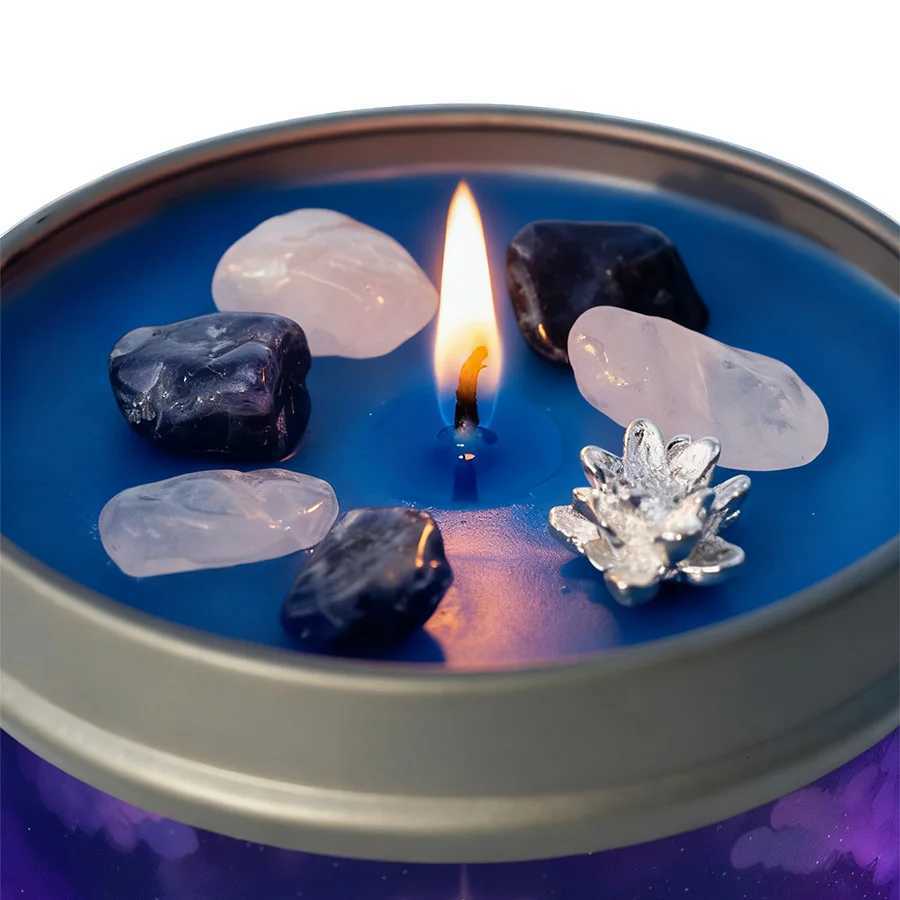 3oz Divine Guidance Scented Candle with Crystalsfor Gifting to Female Friends Perfect for Christmas Halloween Home Use C251015