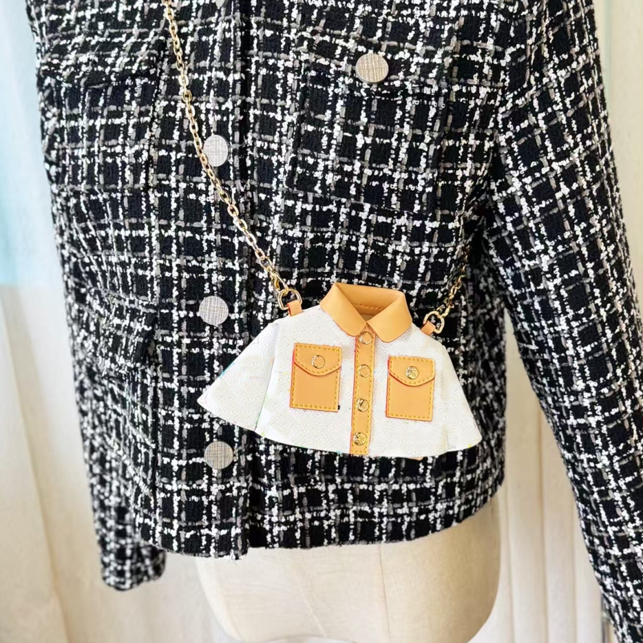 Luxury Bag charms designer Mini clothing Crossbody bag Shirt Keychain designer for women Headphone case Pendant Bag Holder Keychains Purse charm