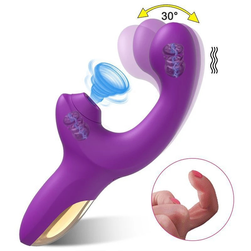 3 in 1 Sucking Vibrator Clitoral G Spot Stimulation Adult Sex Toys for Women Vibrating Finger Massager with Suction Vibration 251011